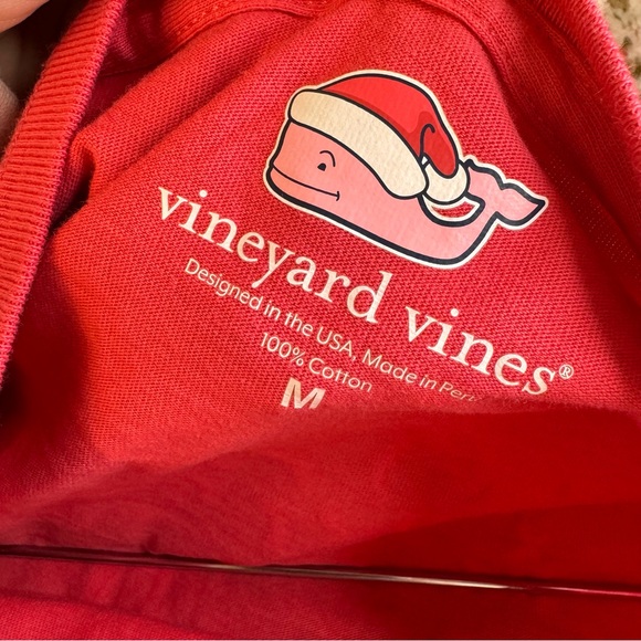 Vineyard Vines Men’s Christmas Long Sleeve Graphic Red Tee T-Shirt Size Medium - Picture 5 of 5